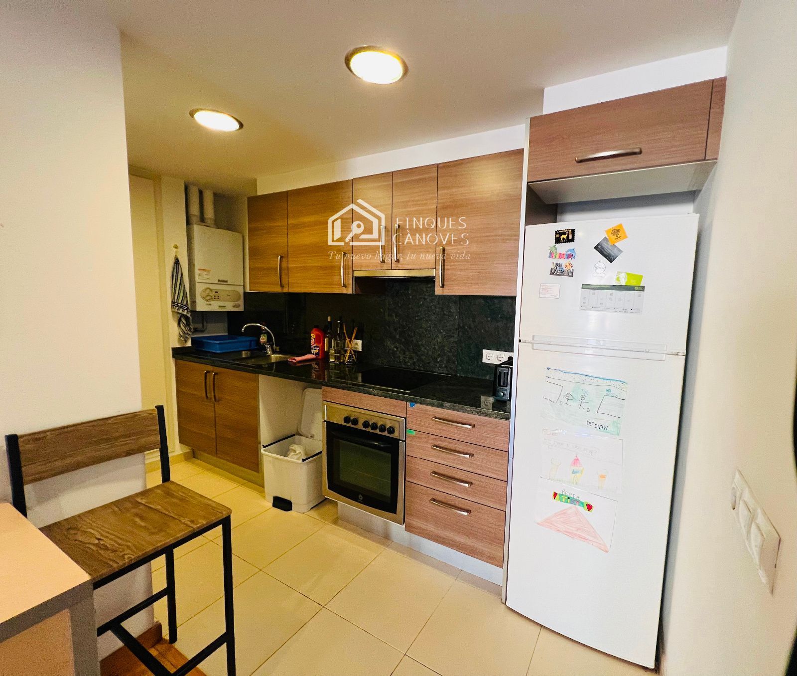 Kitchen of Flat for sale in Girona Capital  with Air Conditioner, Heating and Parquet flooring