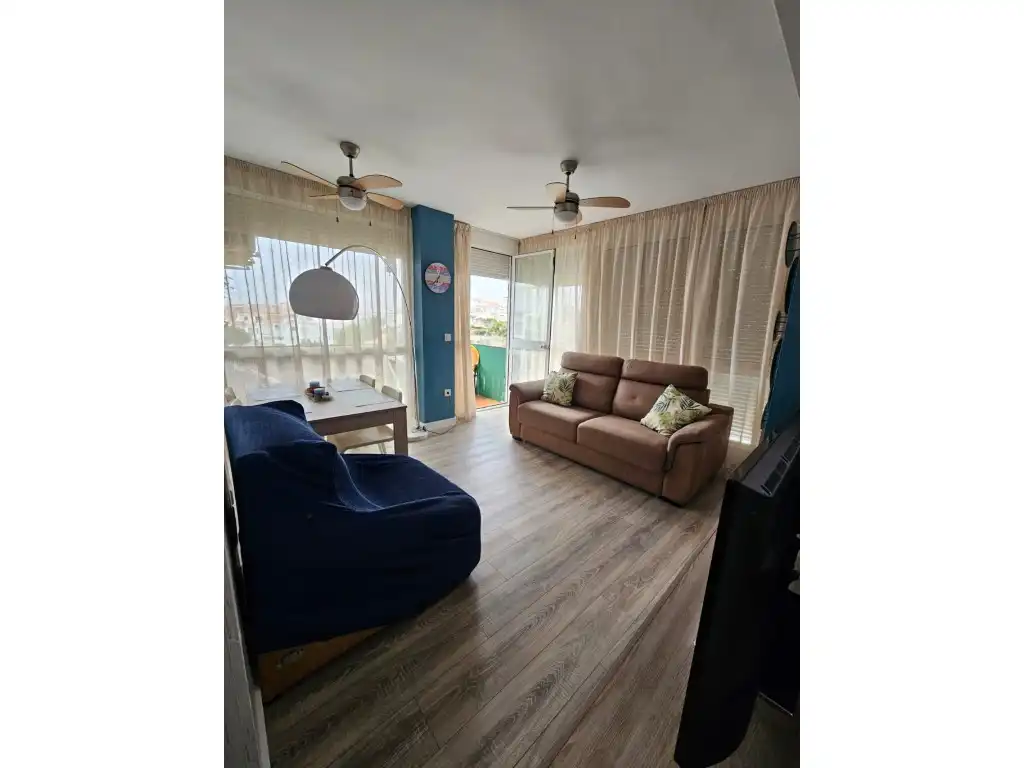 Living room of Flat for rent in Torrox  with Air Conditioner, Terrace and Swimming Pool