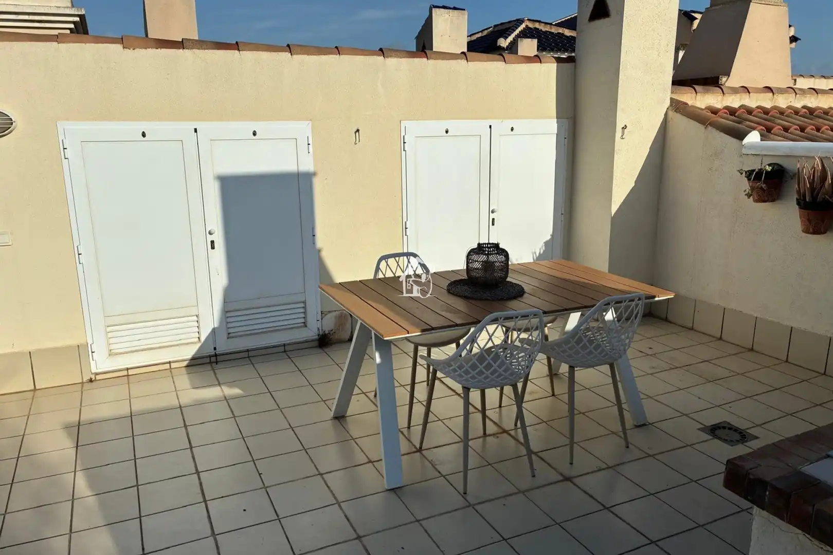 Terraza de Apartamento de alquiler en Rojales con Aire acondicionado, Jardín privado y Terraza