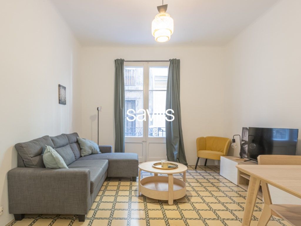 Sala d'estar de Apartament en venda en  Barcelona Capital amb Balcó