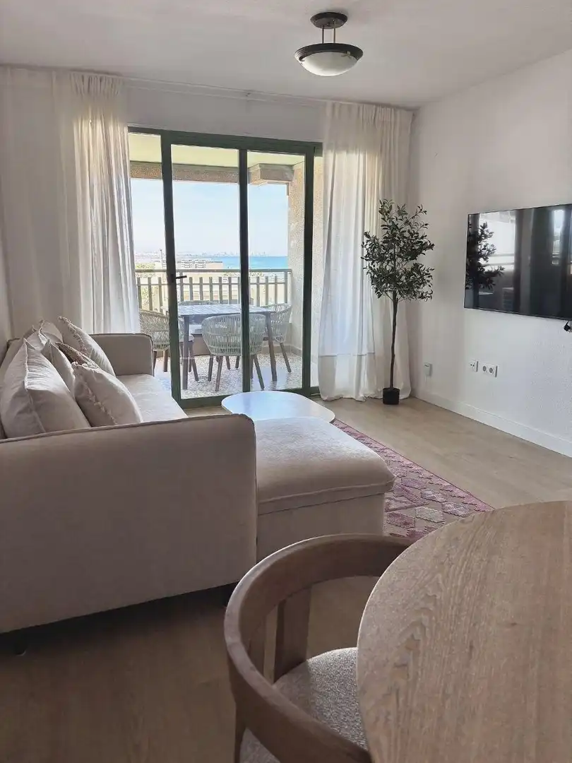 Sala de estar de Apartamento de alquiler en Alboraya con Aire acondicionado, Terraza y Amueblado