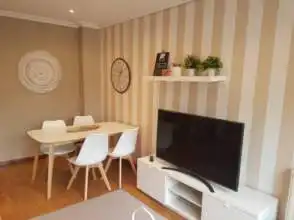 Dining room of Flat for rent in Gijón   with Heating, Parquet flooring and Furnished