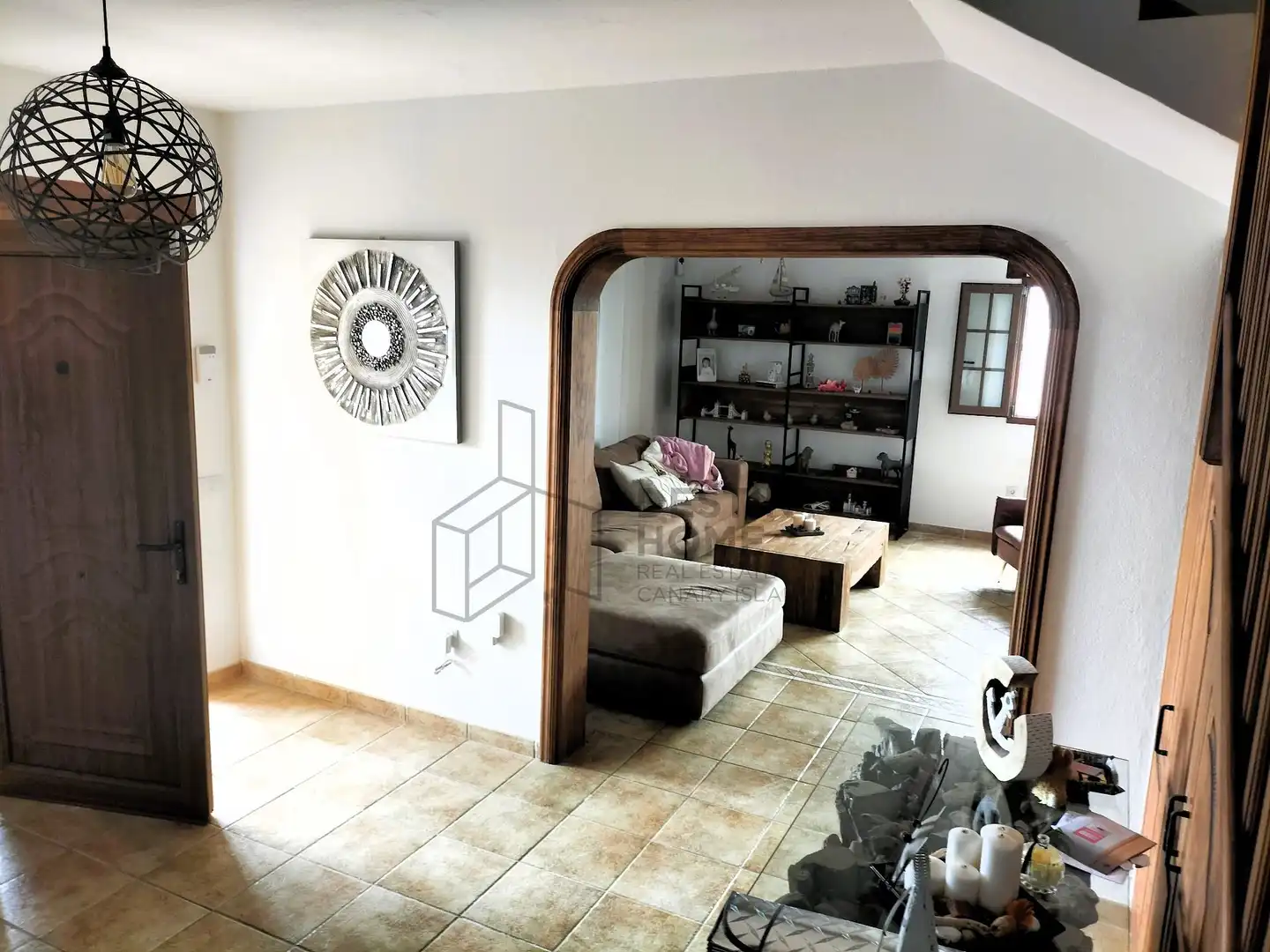 Sala d'estar de Casa o xalet en venda en La Oliva amb Jardí privat, Traster i Piscina