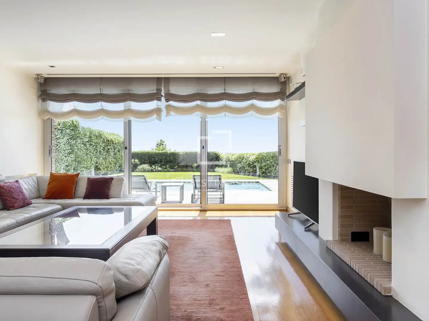 Sala de estar de Casa o chalet de alquiler en Barcelona con Aire acondicionado, Calefacción y Jardín privado