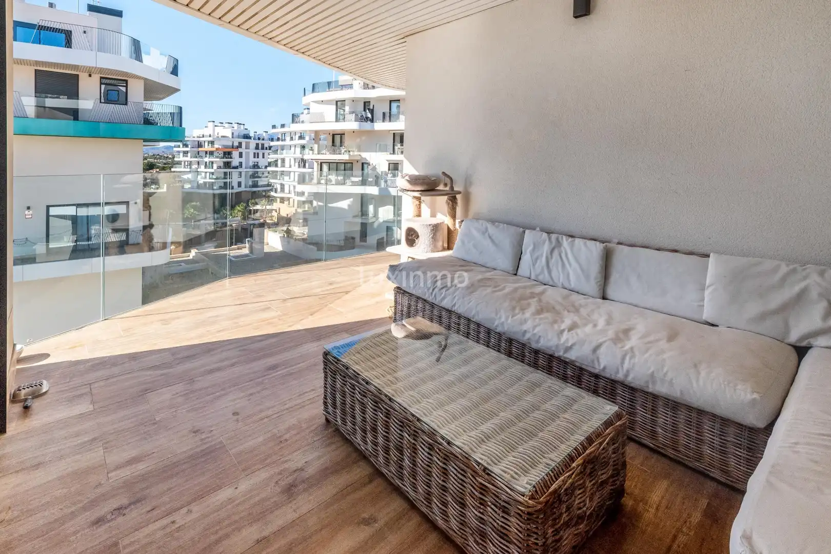 Terrasse von Wohnung zum Verkauf in Villajoyosa / La Vila Joiosa mit Klimaanlage, Privatgarten und Terrasse
