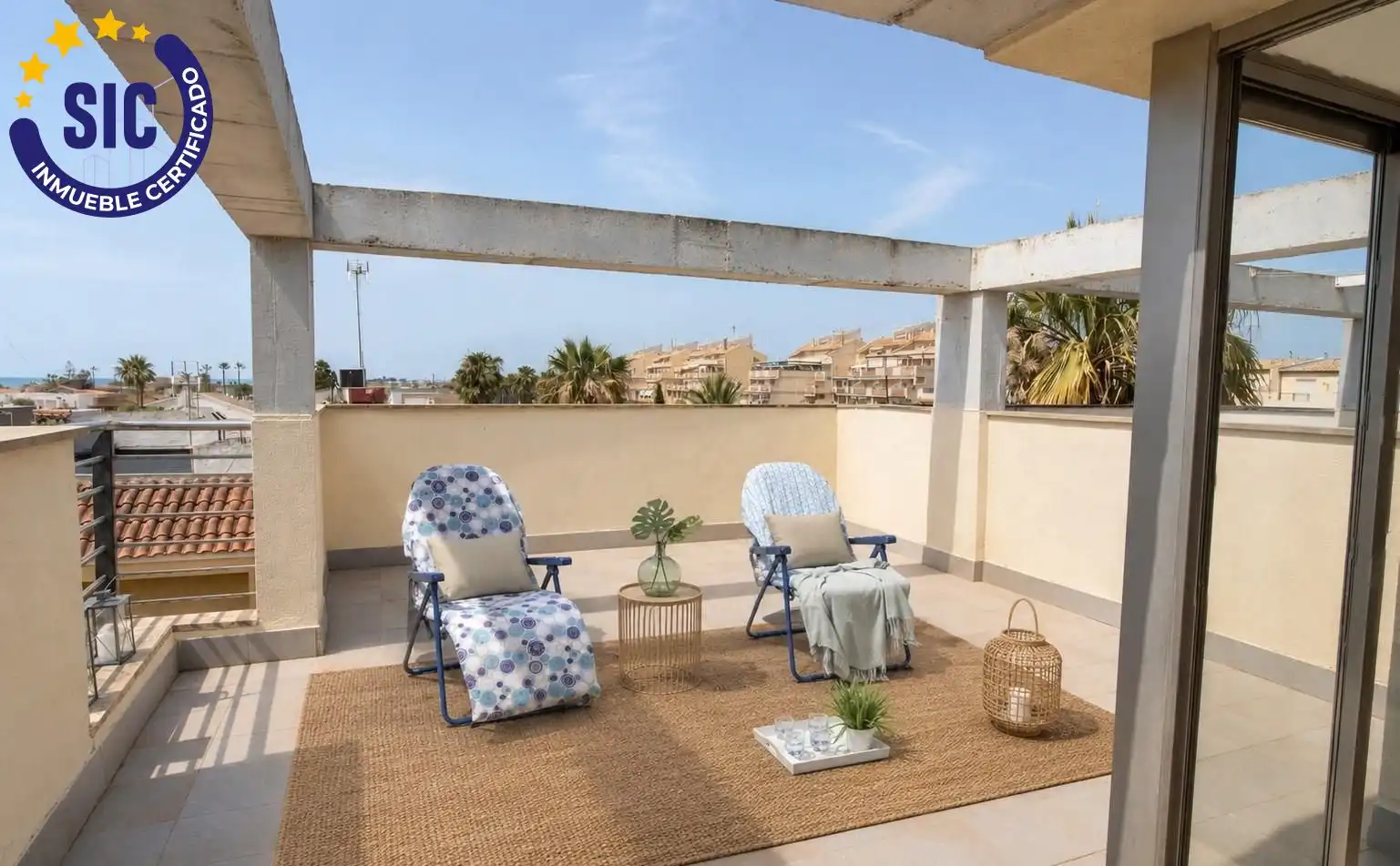 Terraza de Casa adosada en venta en Chilches / Xilxes con Jardín privado, Terraza y Amueblado