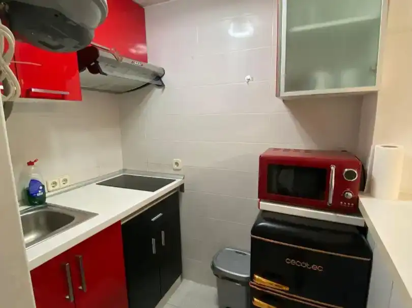 Kitchen of Study for rent in Madrid  with Furnished and Balcony