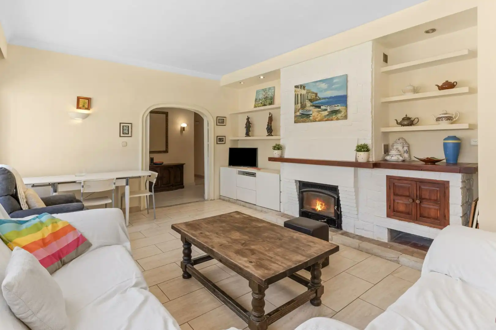 Living room of Houses for sale in Benalmádena  with Air Conditioner, Private garden and Swimming Pool