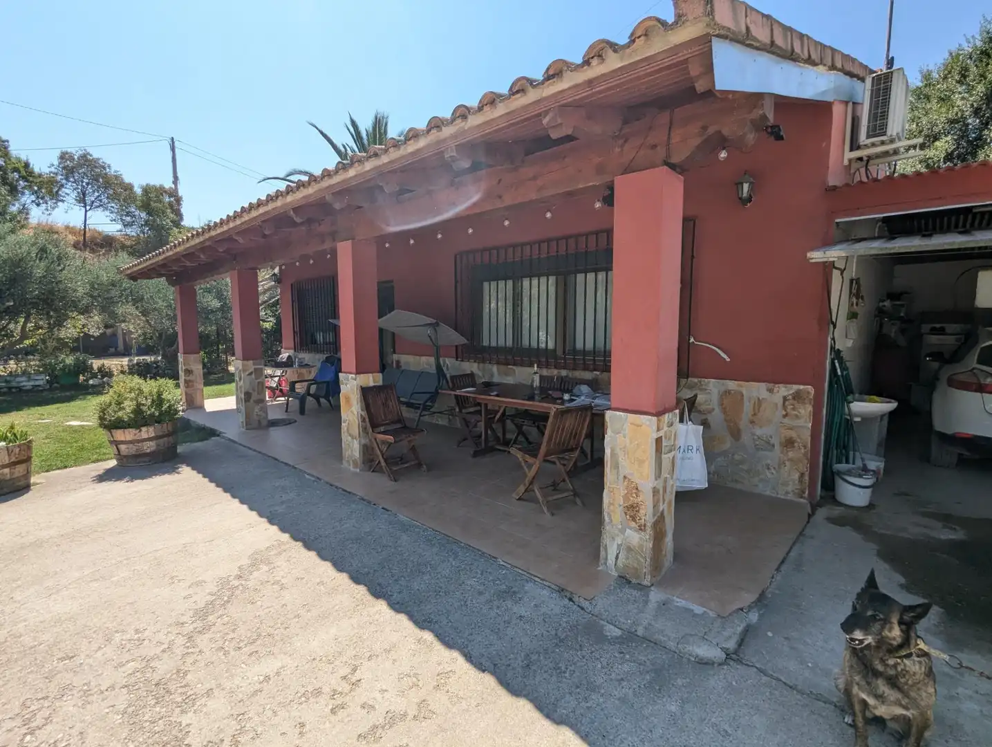 Vista exterior de Finca rústica en venta en Lerín con Jardín privado, Piscina y Amueblado