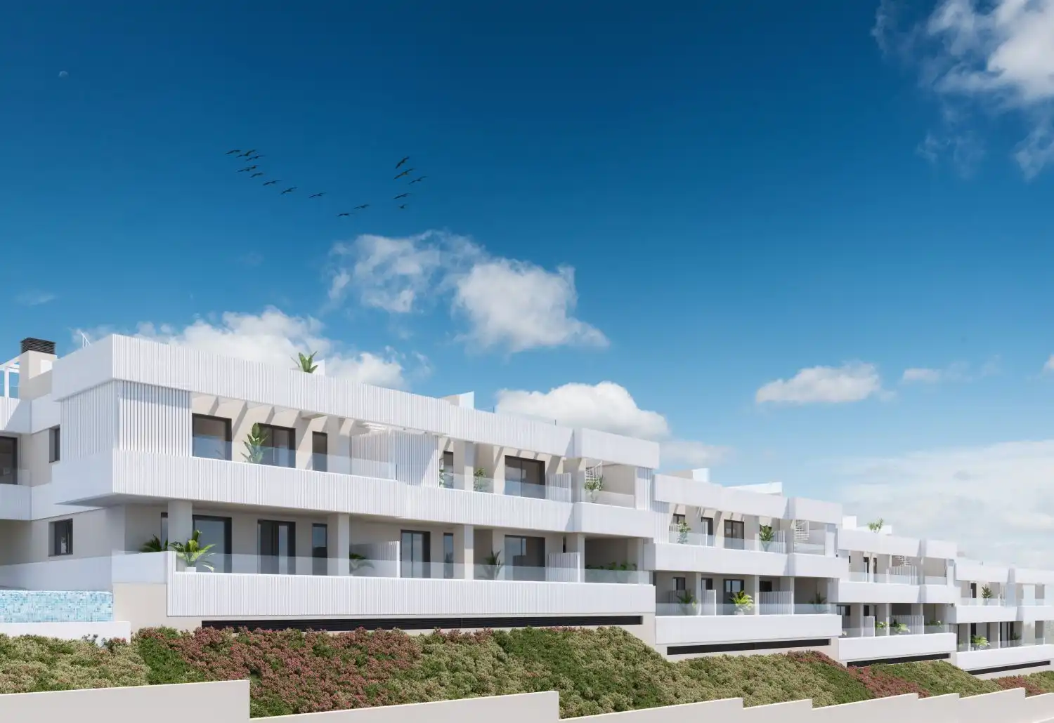 Vista exterior de Apartamento en venta en Benalmádena con Aire acondicionado, Calefacción y Terraza