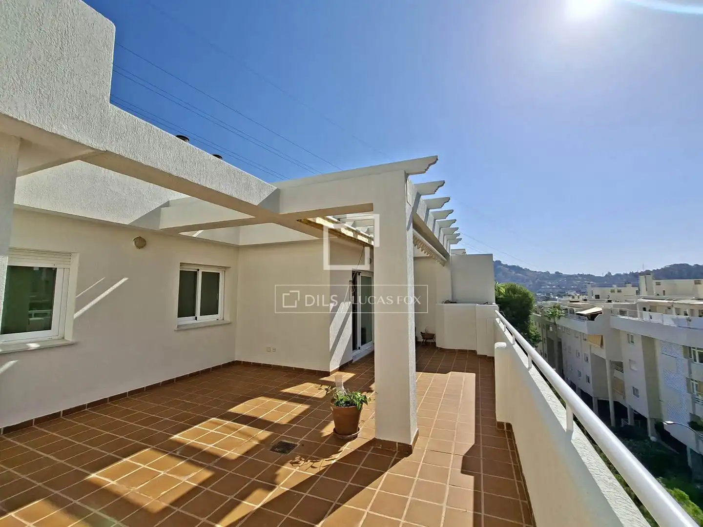 Terrasse von Dachboden zur Miete in Málaga mit Klimaanlage, Heizung und Privatgarten