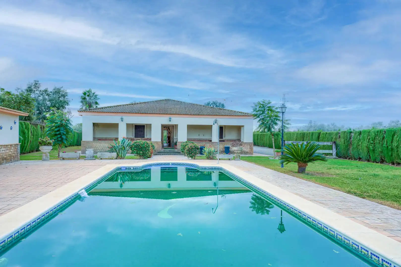 Exterior view of Country homes for sale in Pilas  with Private garden, Terrace and Swimming Pool