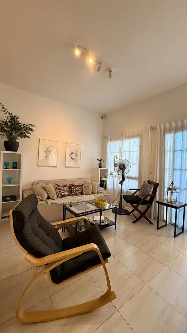 Sala d'estar de Casa o xalet en venda en Pájara amb Aire condicionat, Jardí privat i Terrassa
