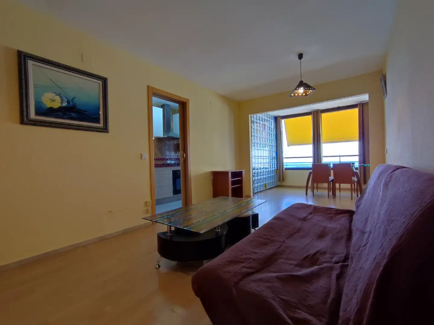 Sala d'estar de Apartament de lloguer en Alicante / Alacant amb Parquet, Moblat i Forn