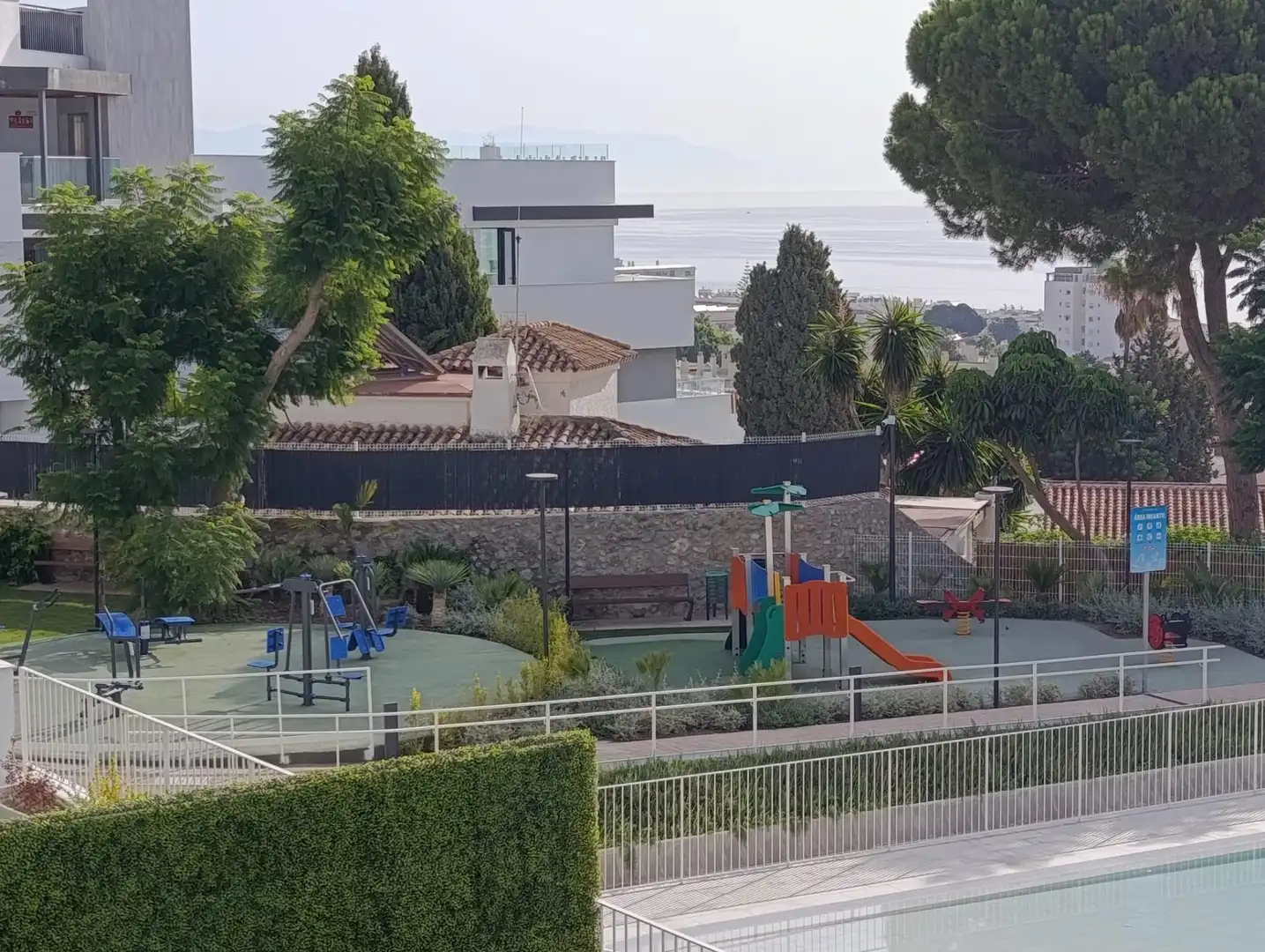 Parking of Flat for rent in Torremolinos  with Air Conditioner, Heating and Private garden
