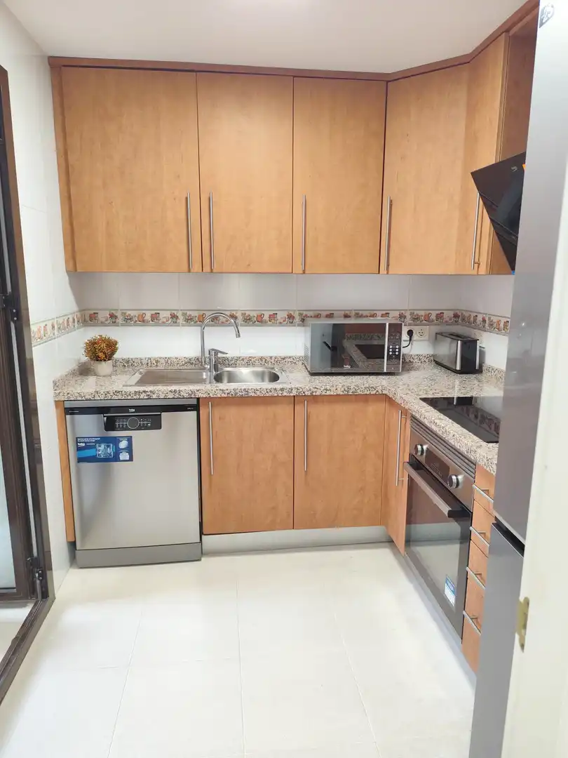 Cuina de Apartament en venda en Manilva amb Aire condicionat, Terrassa i Piscina