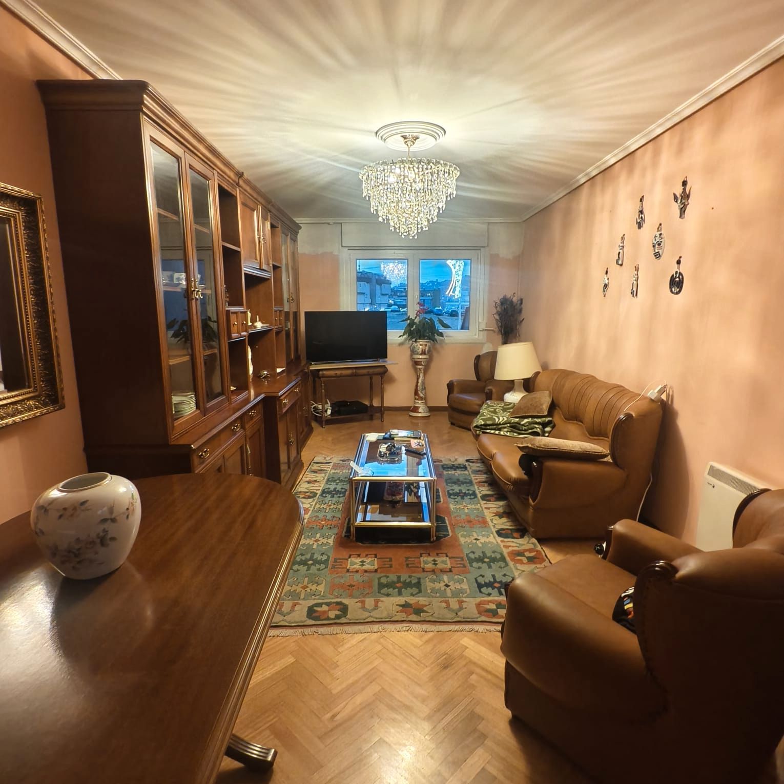 Living room of Flat for sale in A Coruña Capital   with Heating, Parquet flooring and Storage room