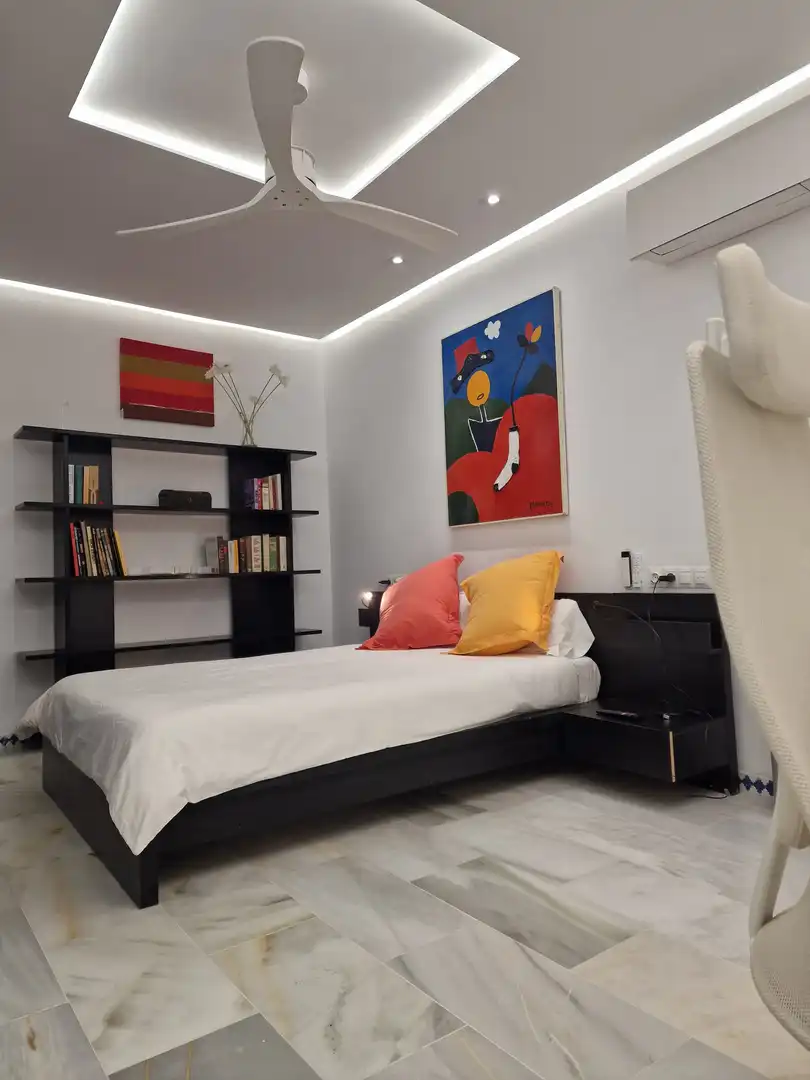 Schlafzimmer von Maisonette zur Miete in Estepona mit Klimaanlage, Terrasse und Schwimmbad