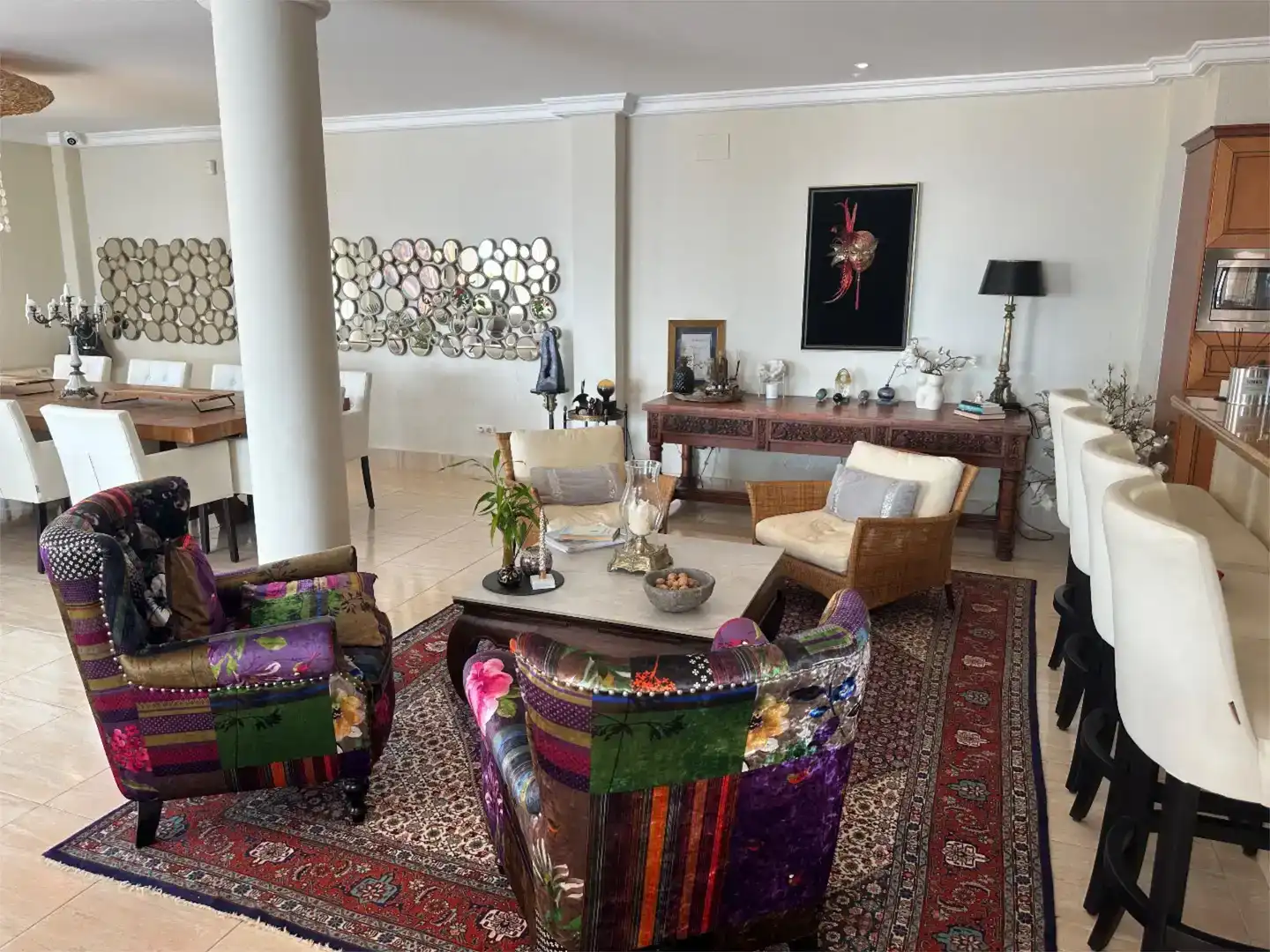 Living room of Houses for rent in Altea  with Air Conditioner, Private garden and Parquet flooring
