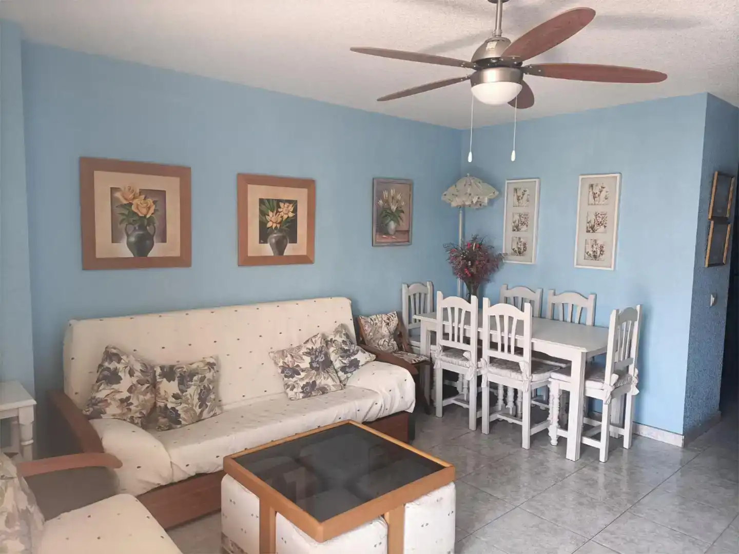 Living room of Apartments for rent in Mazarrón  with Air Conditioner, Parquet flooring and Swimming Pool