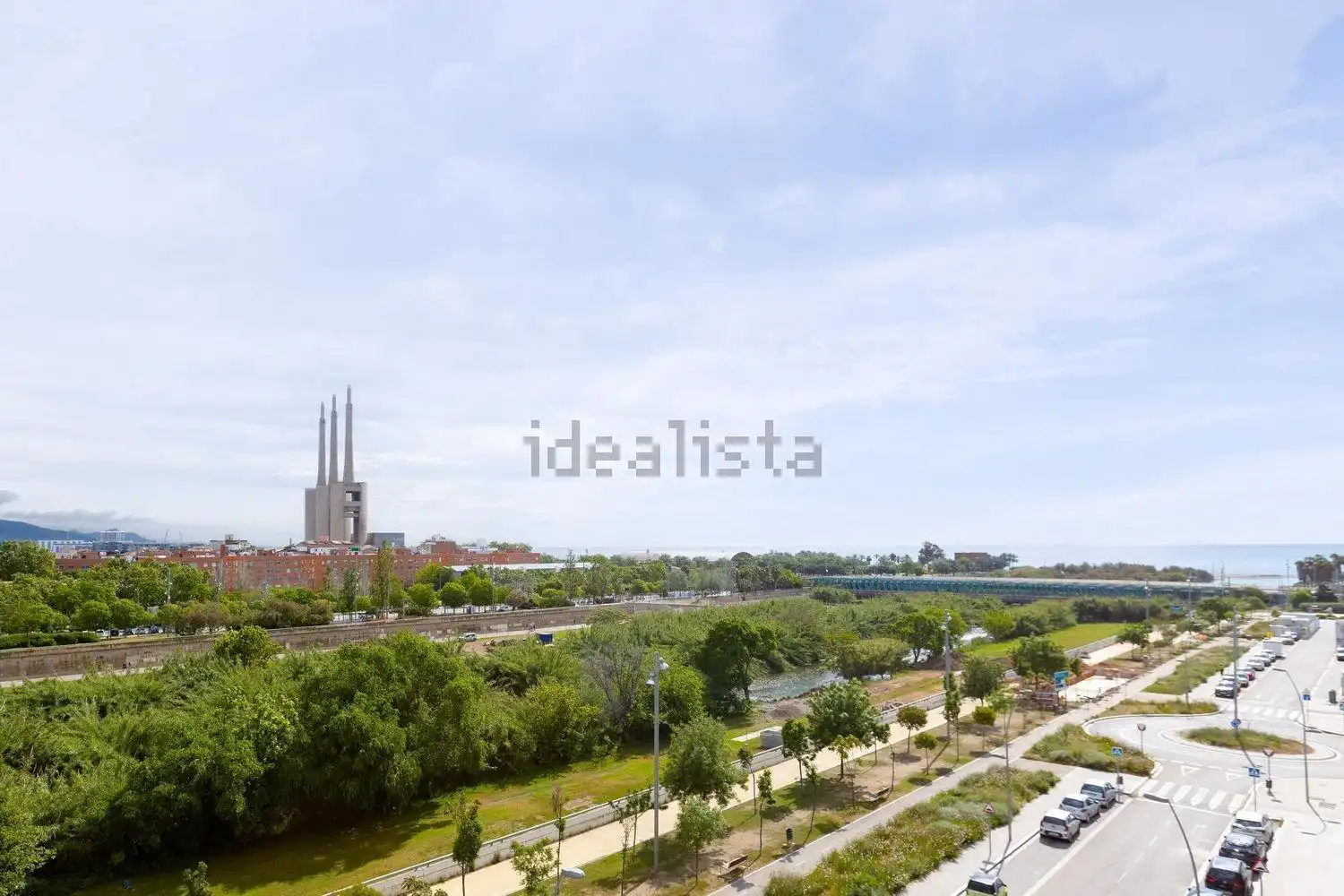 Außenansicht von Dachboden zur Miete in Sant Adrià de Besòs mit Klimaanlage, Heizung und Privatgarten