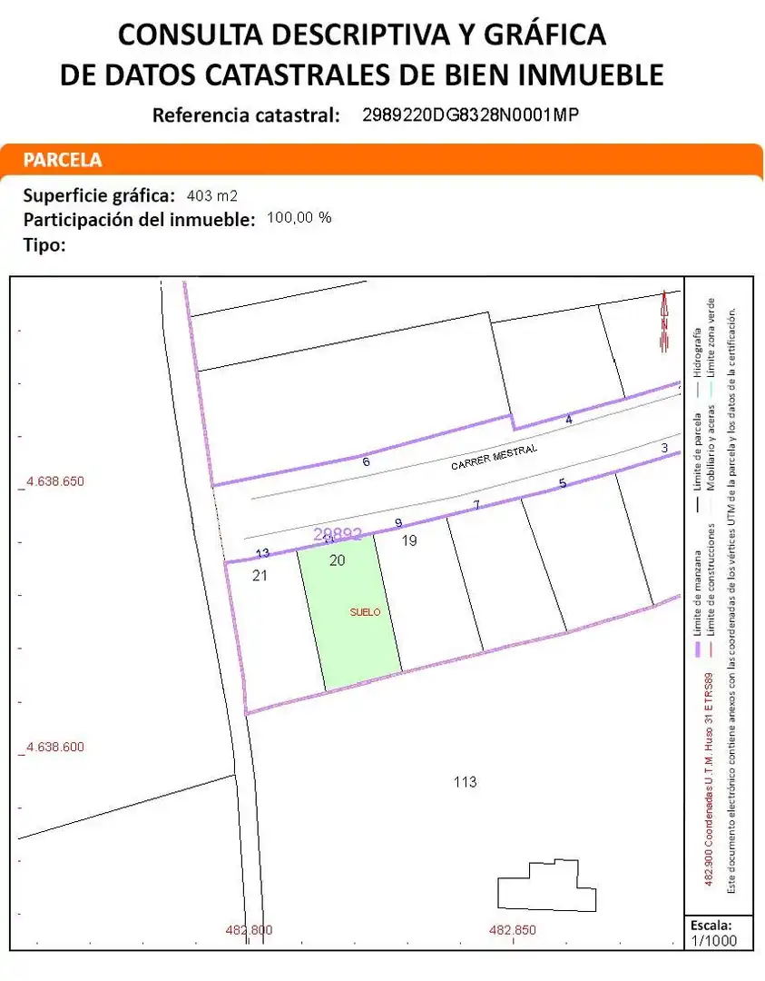 Wohnbaugrundstück zum Verkauf in Carrer Tramuntana 60, imagen 2