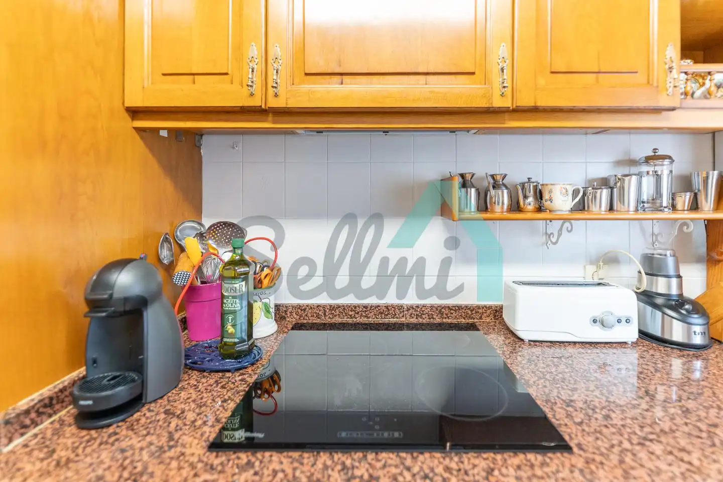 Cocina de Piso de alquiler en Gijón  con Calefacción, Parquet y Amueblado