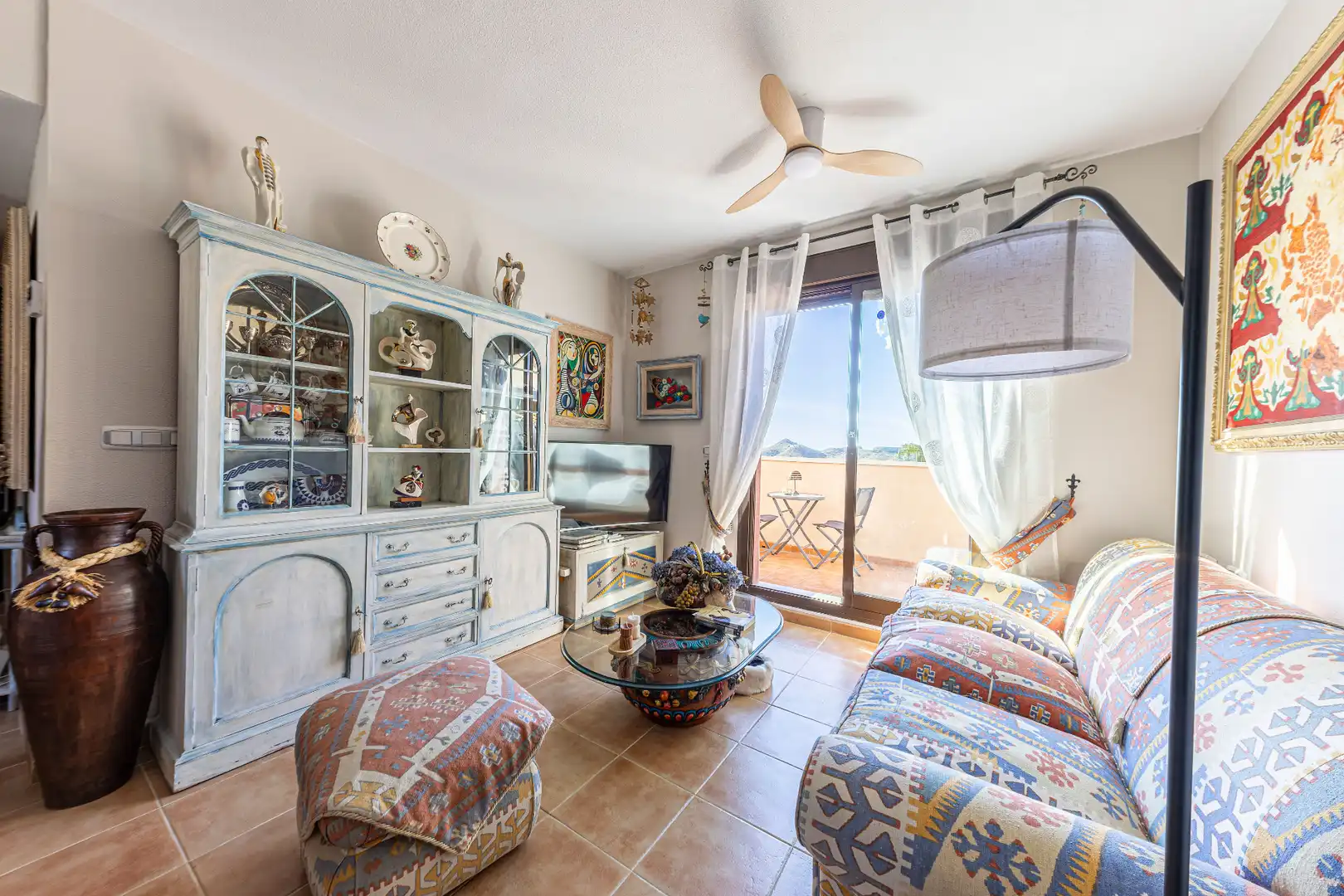 Wohnzimmer von Wohnungen zur Miete in Águilas mit Klimaanlage, Heizung und Terrasse