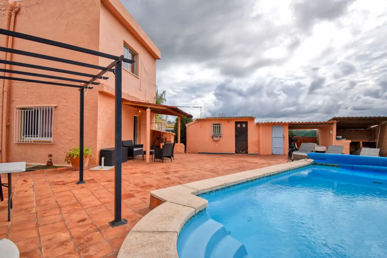 Swimming pool of Houses for sale in Gandia  with Air Conditioner, Heating and Terrace
