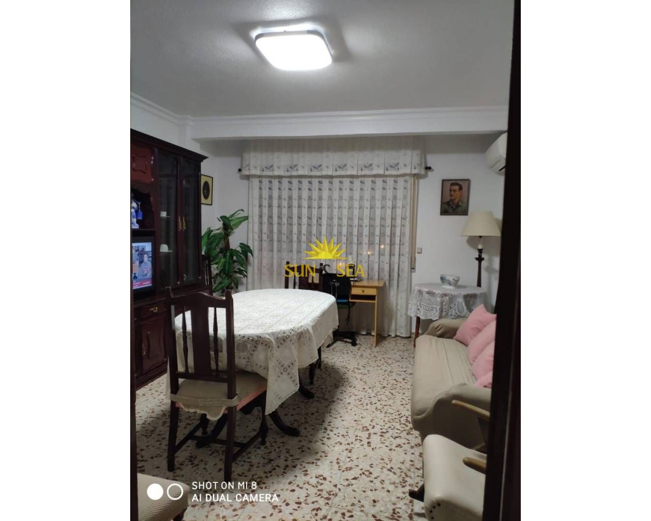 Menjador de Apartament de lloguer en San Javier amb Aire condicionat, Calefacció i Moblat