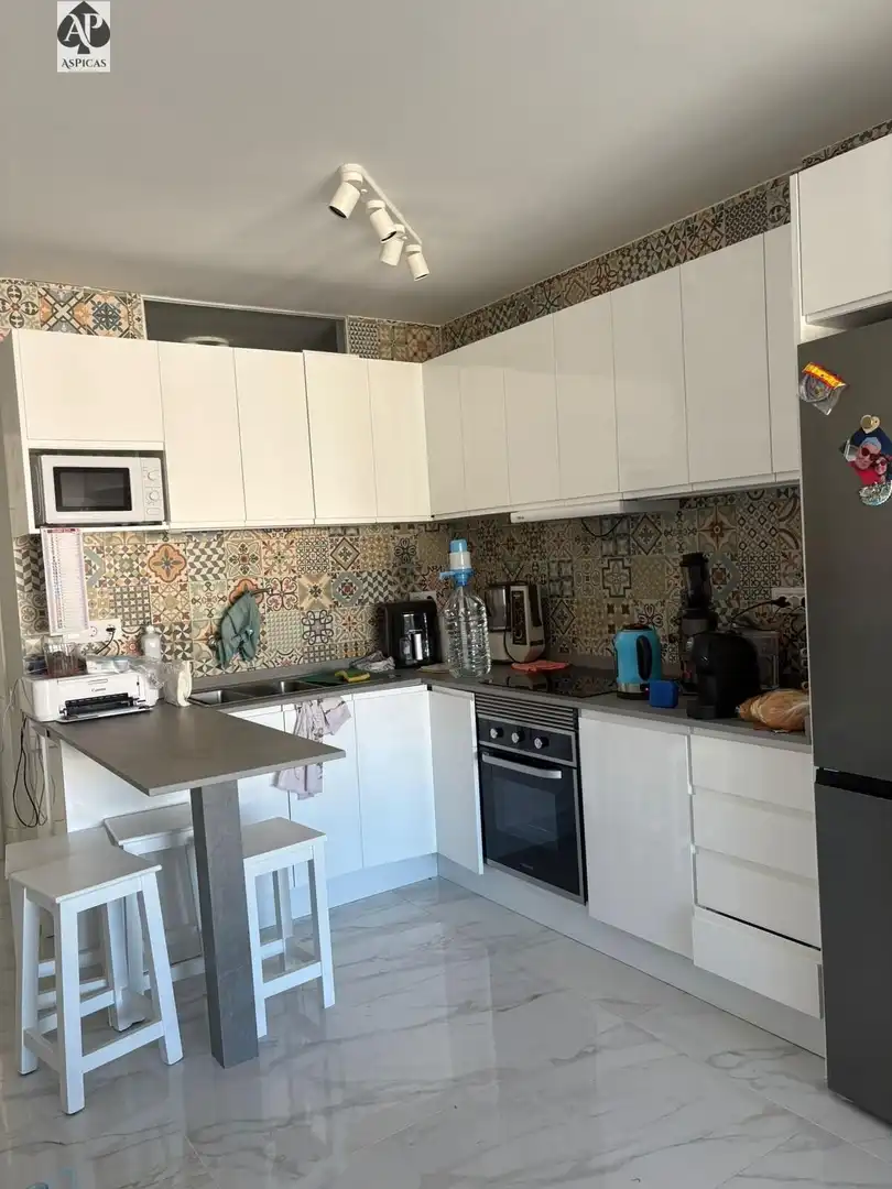 Küche von Wohnung zur Miete in San Bartolomé de Tirajana mit Klimaanlage, Privatgarten und Terrasse