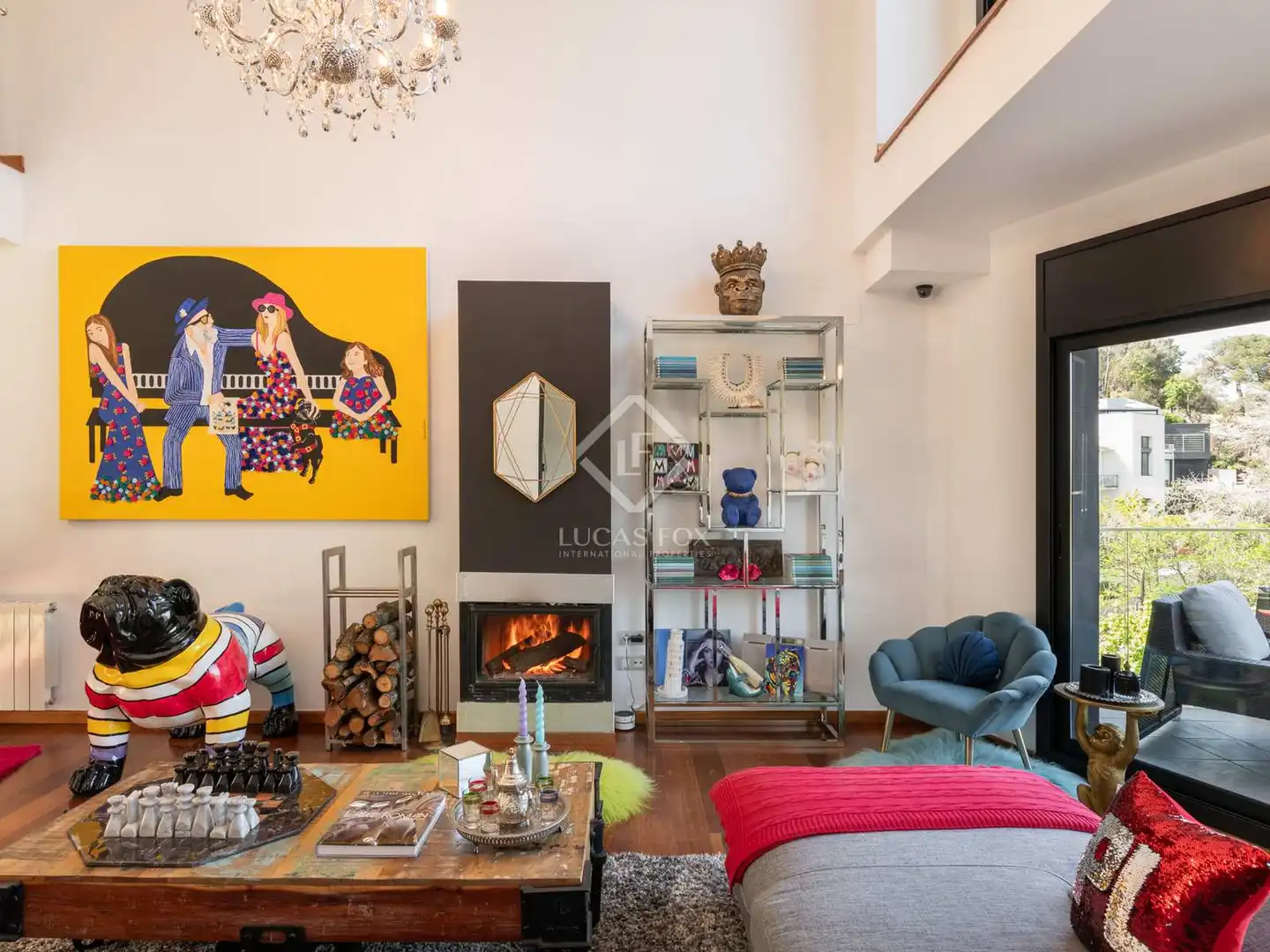 Sala de estar de Casa o chalet en venta en Sant Cugat del Vallès con Aire acondicionado, Calefacción y Jardín privado