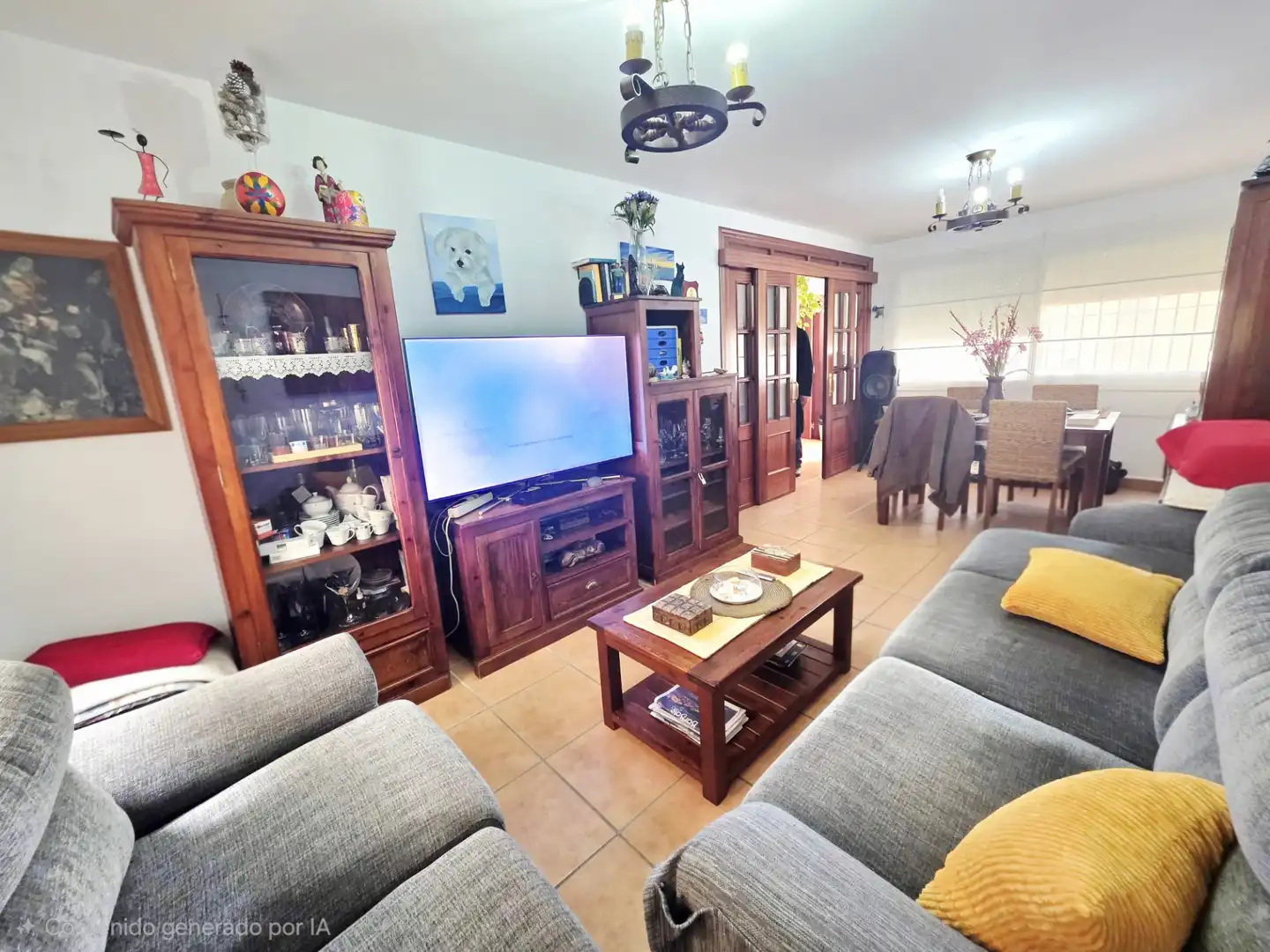 Sala de estar de Casa adosada en venta en Tarifa con Aire acondicionado, Jardín privado y Terraza