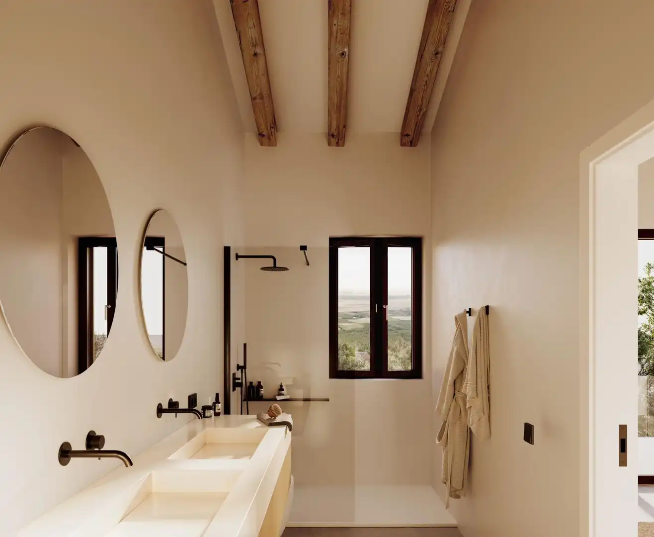 Baño de Casa adosada en venta en Maria de la Salut con Aire acondicionado y Terraza