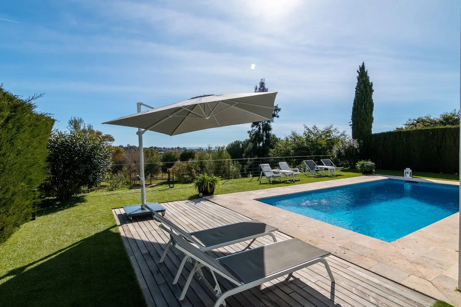 Piscina de Casa o xalet de lloguer en Estepona amb Aire condicionat, Jardí privat i Terrassa