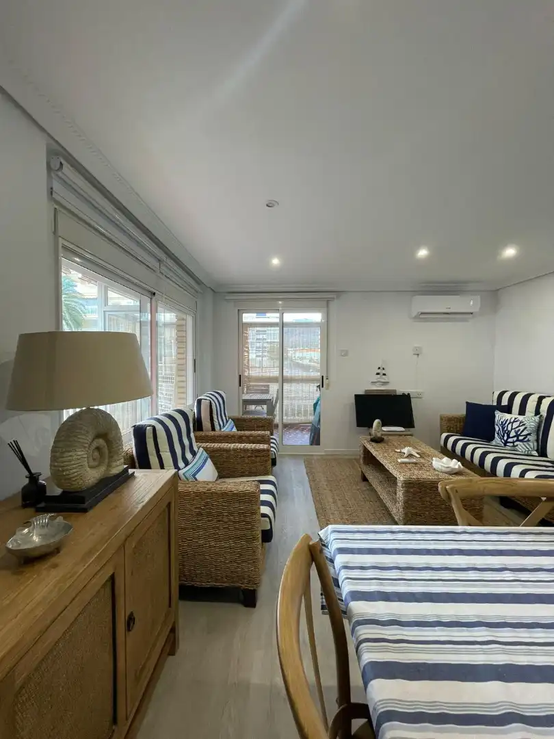 Living room of Apartments for sale in Benicasim / Benicàssim  with Air Conditioner, Heating and Private garden