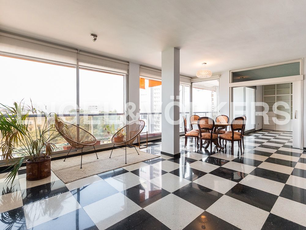 Living room of Apartment to rent in  Valencia Capital  with Air Conditioner, Heating and Furnished