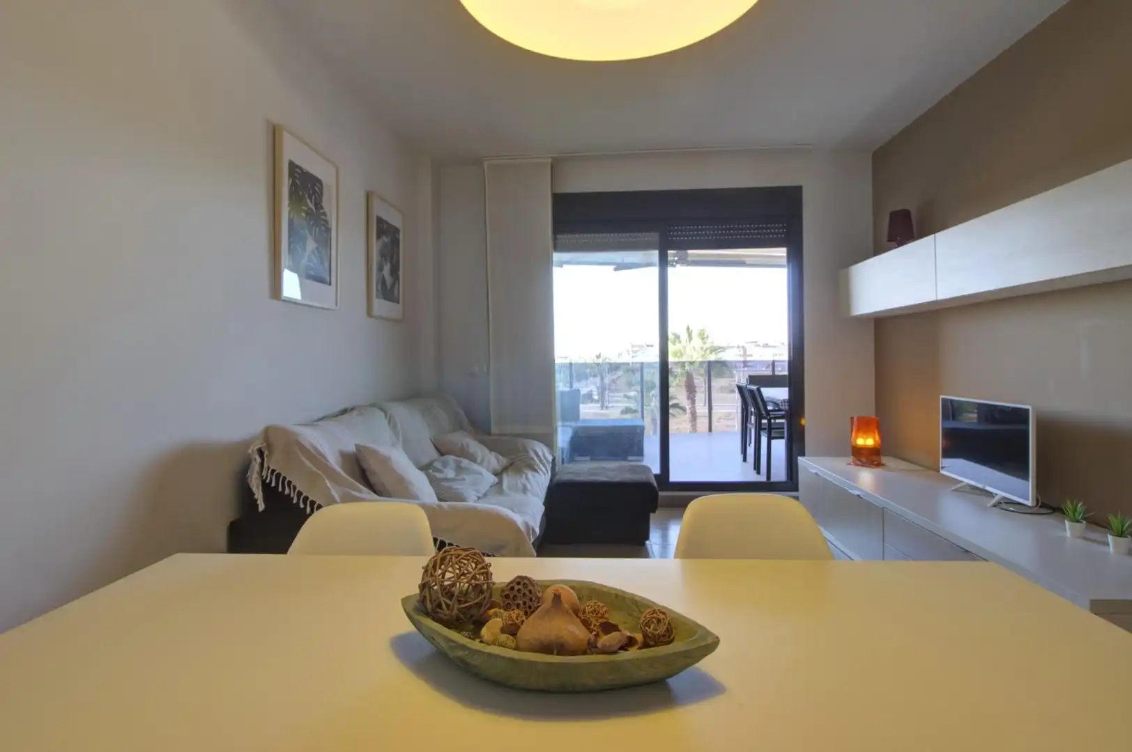 Wohnzimmer von Wohnungen zur Miete in Almenara mit Klimaanlage, Privatgarten und Terrasse