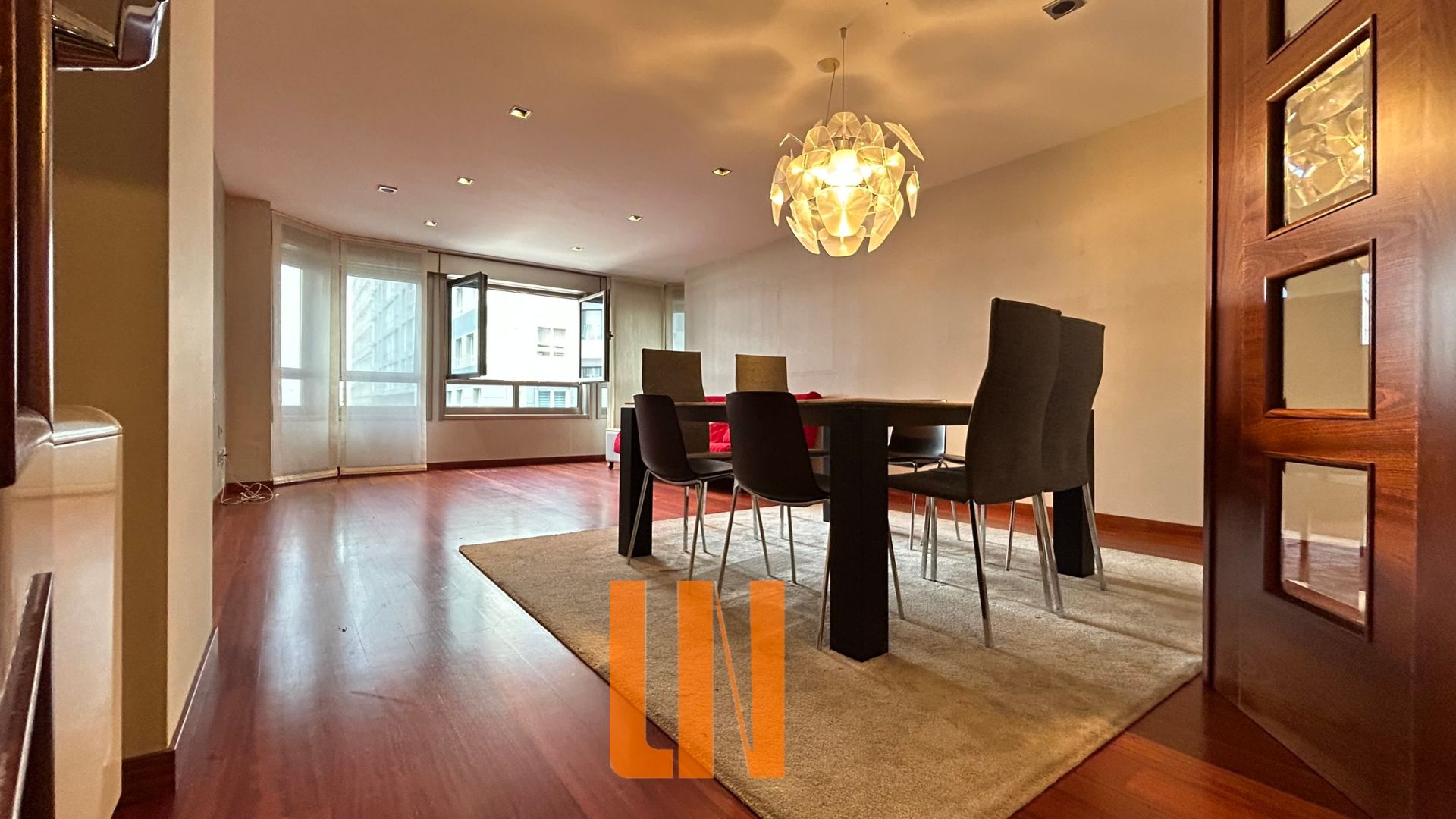 Dining room of Flat for sale in A Coruña Capital   with Heating, Parquet flooring and Storage room