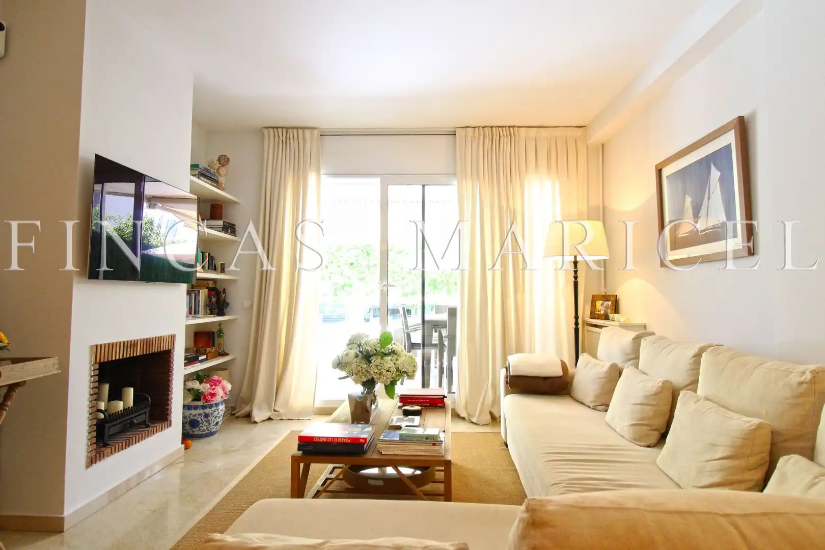 Wohnzimmer von Wohnung zum Verkauf in Sitges mit Klimaanlage, Heizung und Terrasse