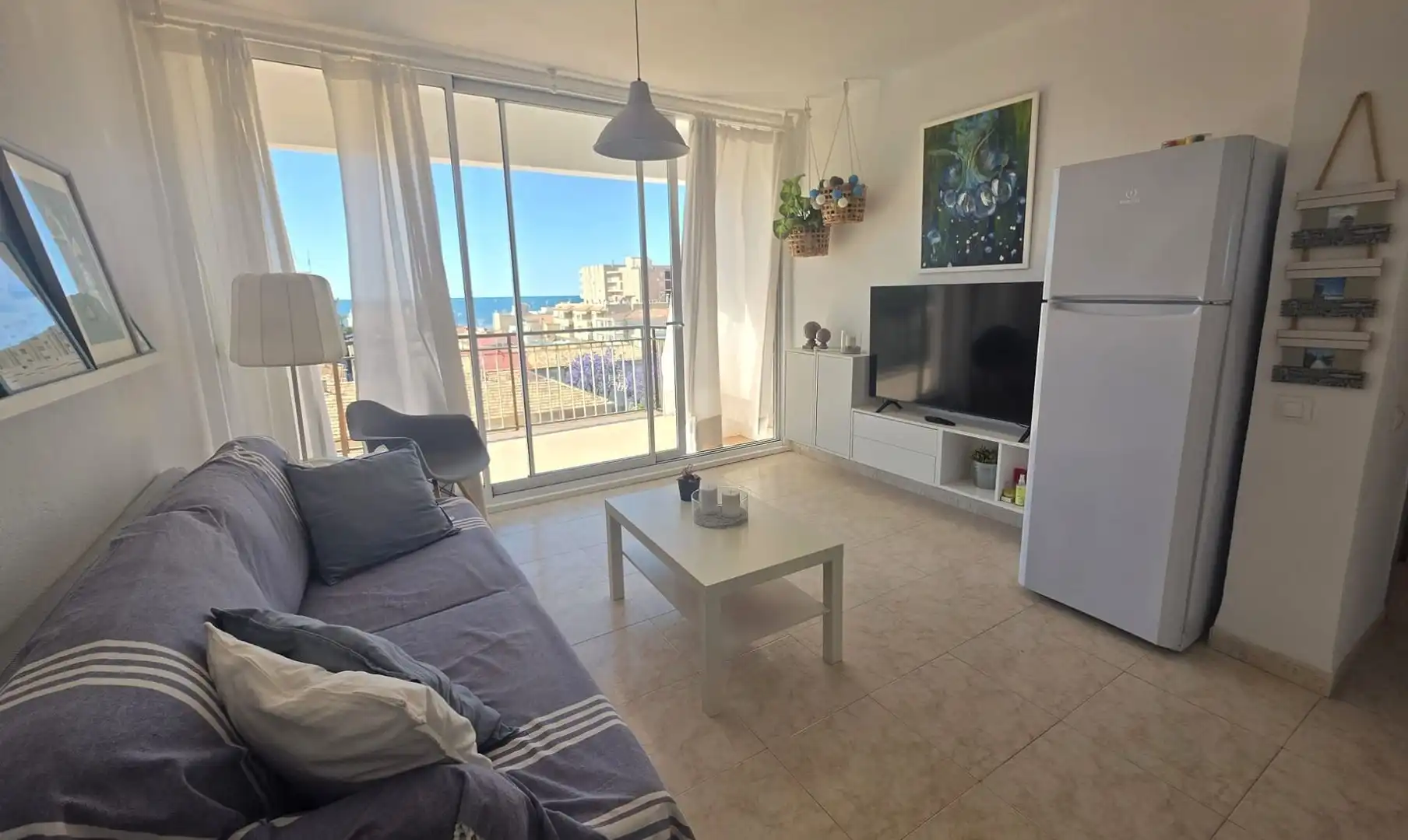 Sala de estar de Apartamento en venta en Santa Pola con Aire acondicionado, Terraza y Amueblado