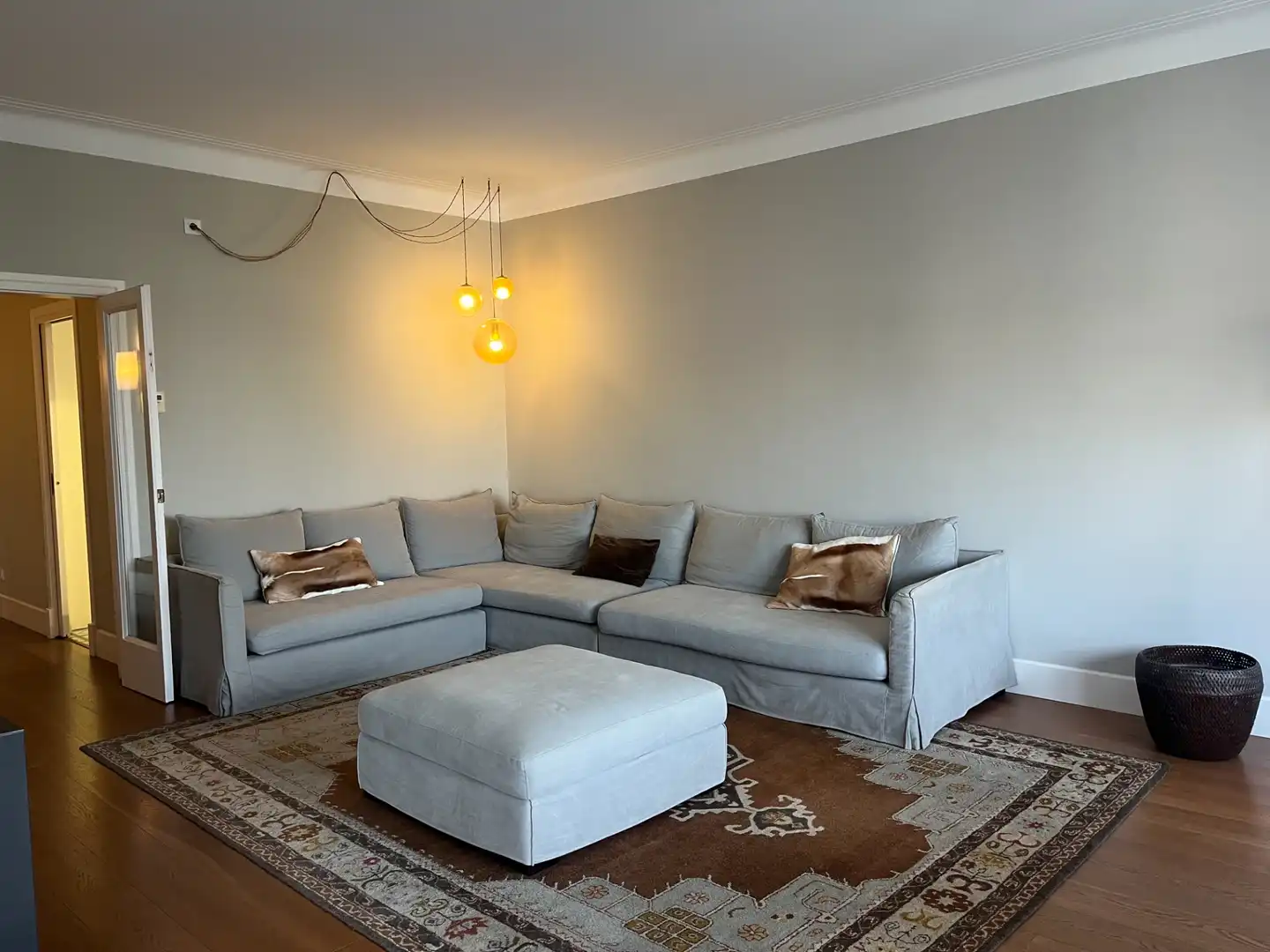 Sala de estar de Piso de alquiler en Barcelona con Aire acondicionado, Calefacción y Parquet