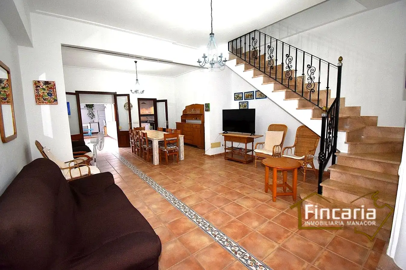 Sala d'estar de Casa o xalet de lloguer en Manacor amb Aire condicionat, Terrassa i Moblat