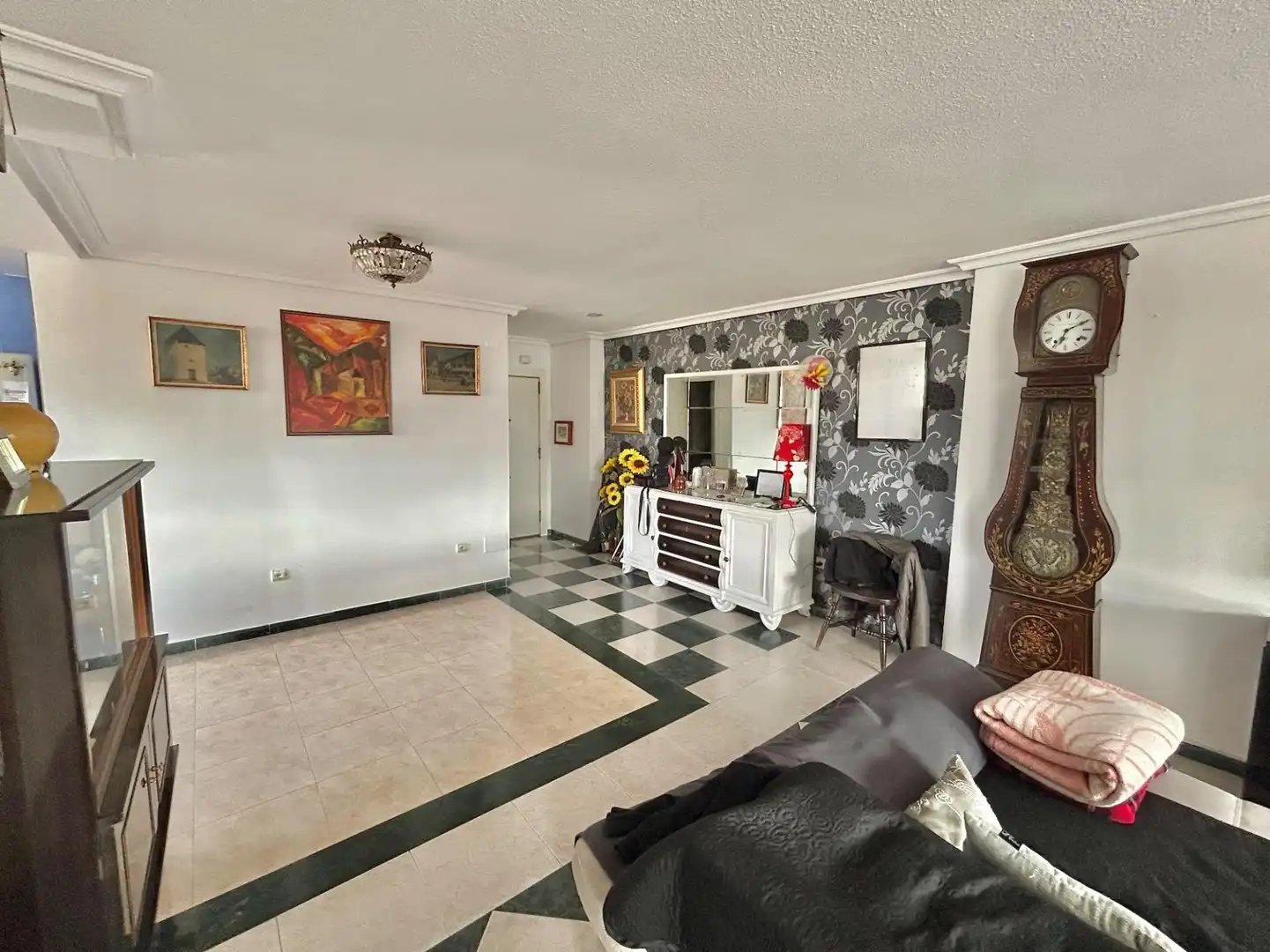 Living room of Attic for sale in Roquetas de Mar  with Private garden, Terrace and Furnished