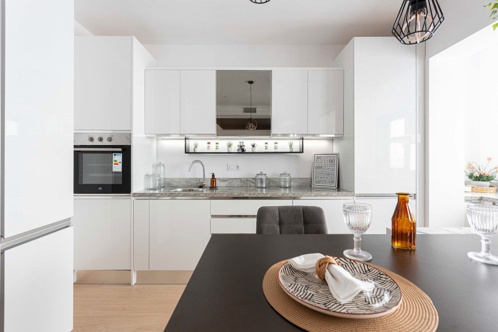 Cocina de Apartamento en venta en  Barcelona Capital con Aire acondicionado, Calefacción y Parquet