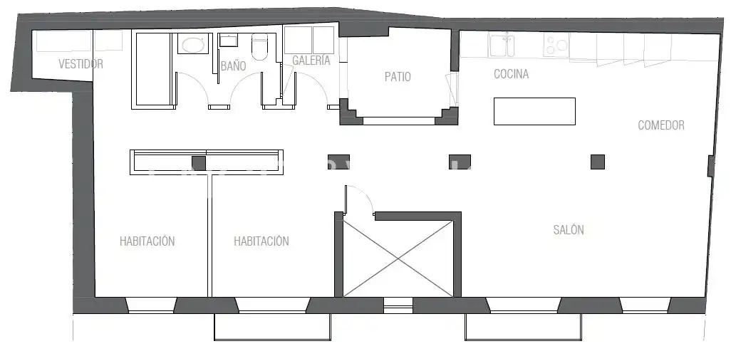 Flat for rent in Valencia  with Air Conditioner and Heating