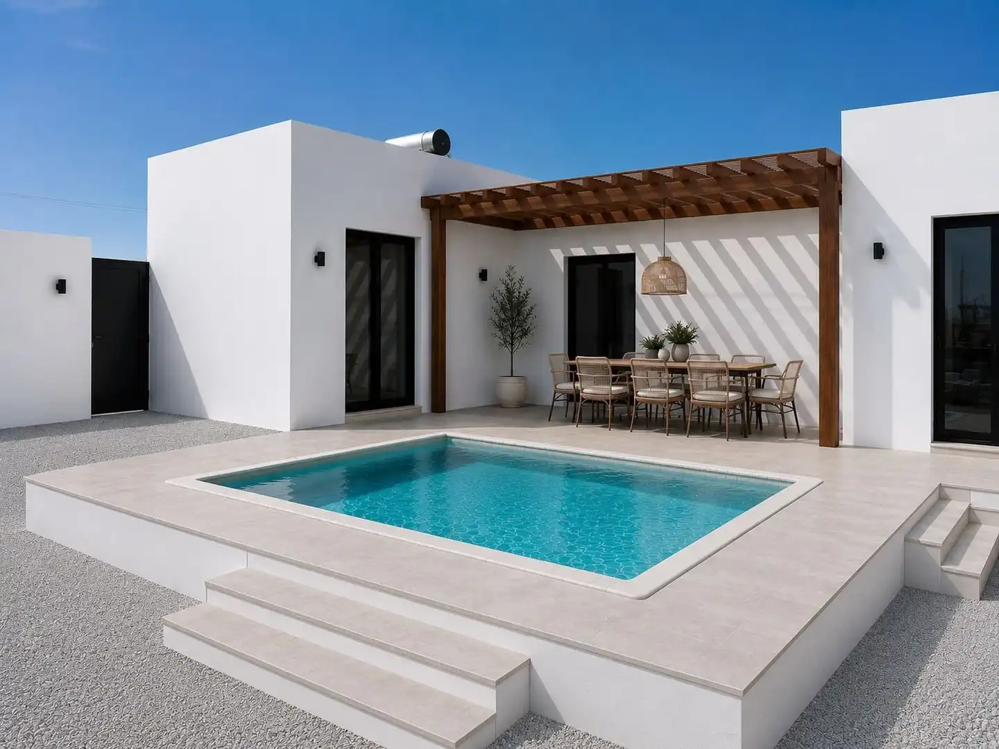 Piscina de Casa o xalet en venda en La Oliva