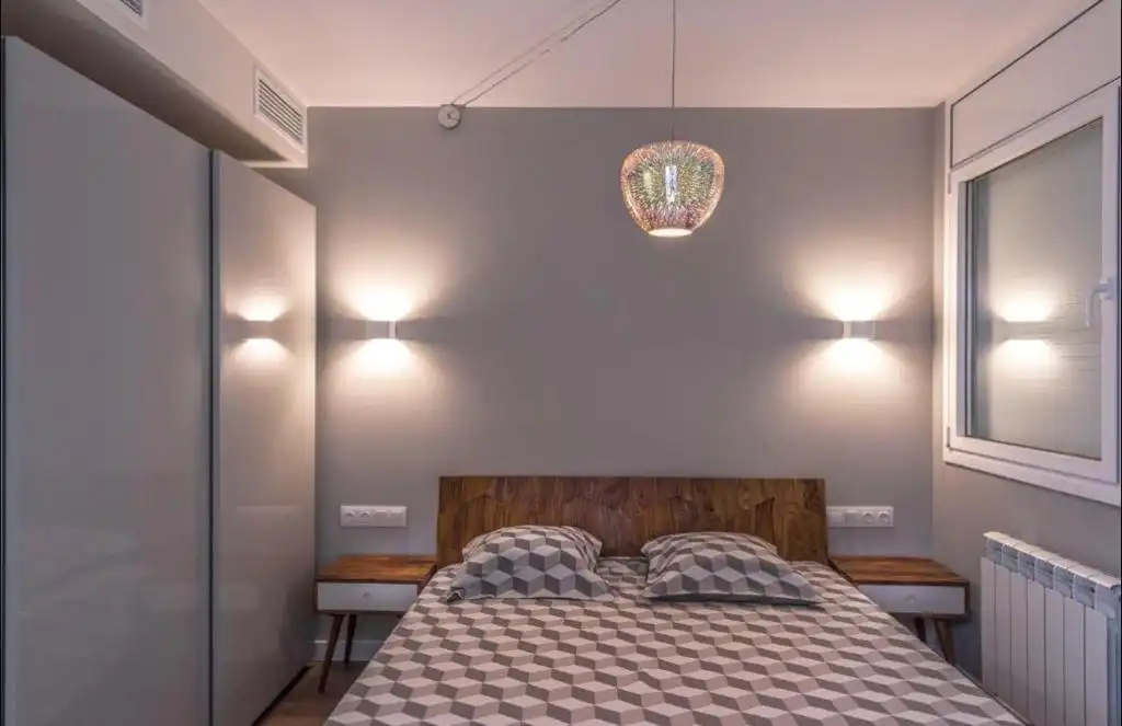 Bedroom of Flat for rent in Sitges  with Air Conditioner, Heating and Parquet flooring