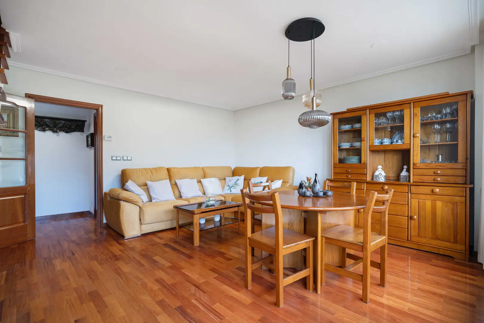 Living room of Duplexes for sale in A Coruña Capital   with Heating and Parquet flooring