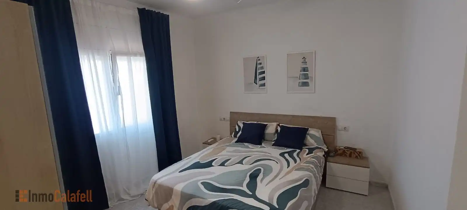 Schlafzimmer von Dachboden zum Verkauf in Calafell mit Klimaanlage, Heizung und Terrasse